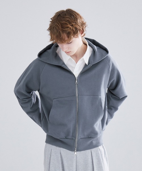 LUENNA（ルエナ）の「【LUENNA】Heavyweight Double Zip Sweat Parka / ヘビーウェイトダブルジップスウェットパーカー（パーカー・メンズ・グレー/ブラック/ブルーグレー・S/M/L）」の10枚目の写真