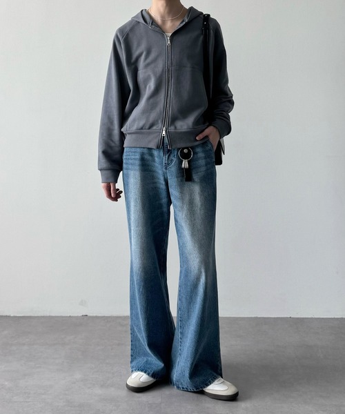 LUENNA（ルエナ）の「【LUENNA】Heavyweight Double Zip Sweat Parka / ヘビーウェイトダブルジップスウェットパーカー（パーカー・メンズ・グレー/ブラック/ブルーグレー・S/M/L）」の14枚目の写真
