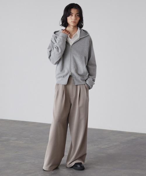 LUENNA】Heavyweight Double Zip Sweat Parka / ヘビーウェイト