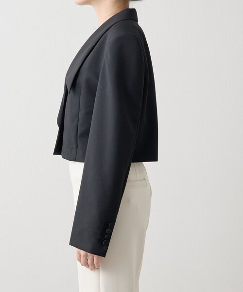 Whim Gazette(ウィムガゼット)の「ウールギャバテーラージャケット(テーラードジャケット・レディース・グレー/ブラック・FREE)」の12枚目の写真