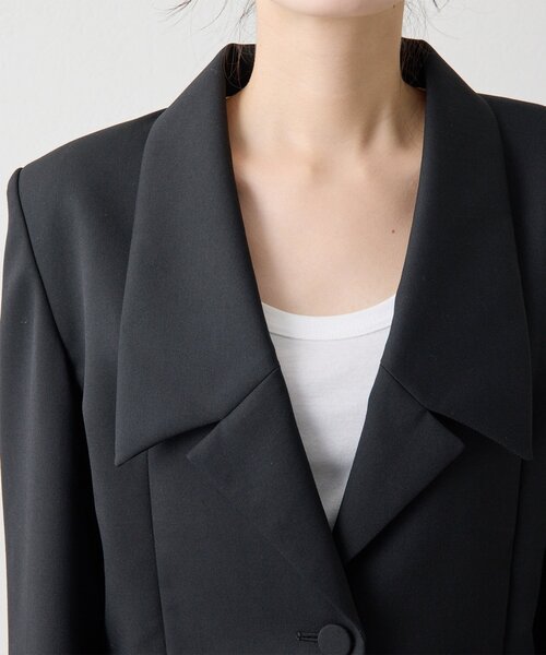 Whim Gazette(ウィムガゼット)の「ウールギャバテーラージャケット(テーラードジャケット・レディース・グレー/ブラック・FREE)」の14枚目の写真