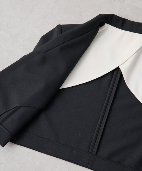 Whim Gazette(ウィムガゼット)の「ウールギャバテーラージャケット(テーラードジャケット・レディース・グレー/ブラック・FREE)」の17枚目の写真