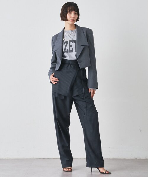 Whim Gazette(ウィムガゼット)の「ウールギャバテーラージャケット(テーラードジャケット・レディース・グレー/ブラック・FREE)」の20枚目の写真