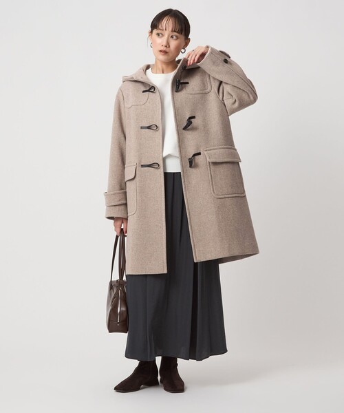 green label relaxing（グリーンレーベルリラクシング）の「ロング ダッフルコート（ダッフルコート・レディース・ナチュラル/ブラウン/ネイビー・44/42/40/38/36）」の6枚目の写真