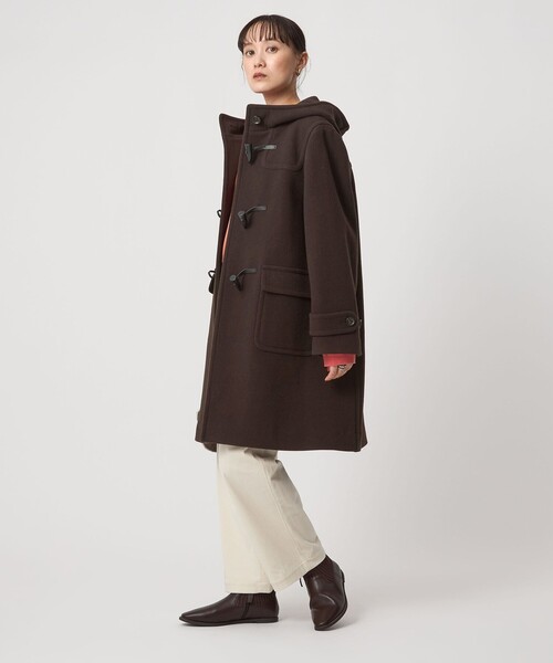 green label relaxing（グリーンレーベルリラクシング）の「ロング ダッフルコート（ダッフルコート・レディース・ナチュラル/ブラウン/ネイビー・44/42/40/38/36）」の11枚目の写真