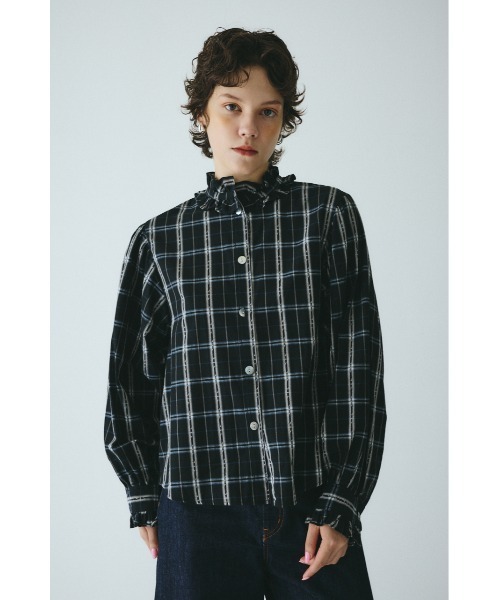 セール】Frill neck shirt フリルネックシャツ（シャツ/ブラウス