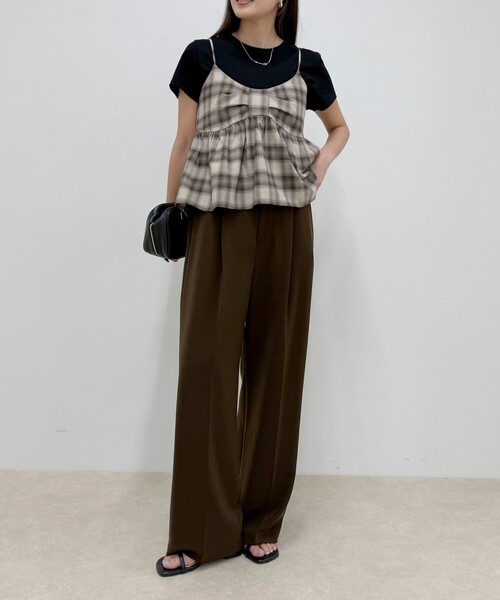 fredy emue（フレディエミュ）の「オンブレーチェックキャミビスチェ（キャミソール・レディース・イエロー系その他/ブラウン系その他・38）」の8枚目の写真