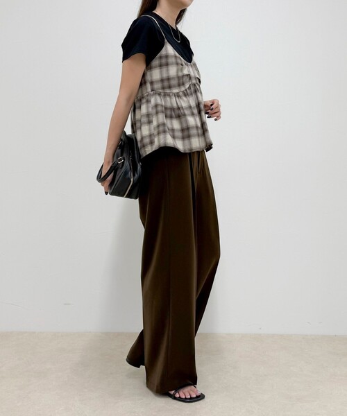 fredy emue（フレディエミュ）の「オンブレーチェックキャミビスチェ（キャミソール・レディース・イエロー系その他/ブラウン系その他・38）」の9枚目の写真