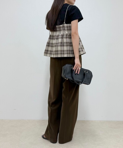 fredy emue（フレディエミュ）の「オンブレーチェックキャミビスチェ（キャミソール・レディース・イエロー系その他/ブラウン系その他・38）」の10枚目の写真