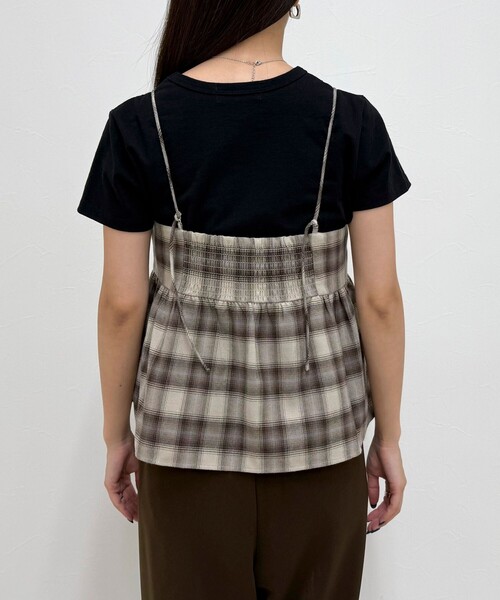 fredy emue（フレディエミュ）の「オンブレーチェックキャミビスチェ（キャミソール・レディース・イエロー系その他/ブラウン系その他・38）」の21枚目の写真