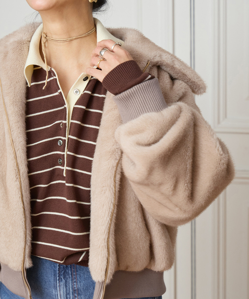 IENA LA BOUCLE eco ファーブルゾン ¥49,500 新品 IENA LA BOUCLE ecoファーブルゾン（その他アウター）｜IENA LA BOUCLE