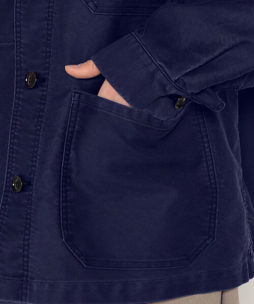 DANTON（ダントン）の「MEN'S MOLESKIN WIDE COVERALL JACKET（その他アウター・メンズ・ブラック/ネイビー・40/42/44）」の3枚目の写真