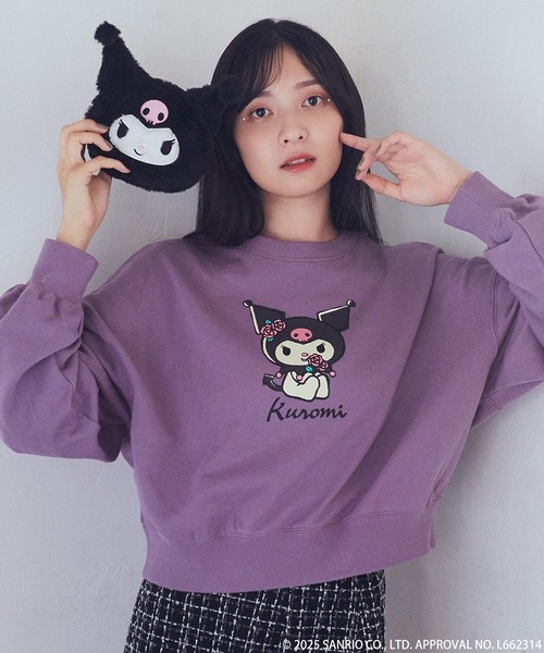 earth music&ecology(アースミュージックアンドエコロジー)の「マイメロディ&クロミ/earth フェイスポーチ(ポーチ・レディース・ブラック/ピンク・FREE)」の11枚目の写真
