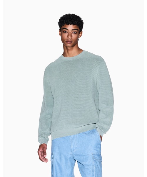 A|X ARMANI EXCHANGE アルマーニ ケーブル ニット セーター A|X アルマーニ エクスチェンジ】オールオーバージャカードロゴ