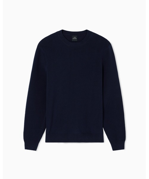 ARMANI EXCHANGE（アルマーニエクスチェンジ）の「【A|X アルマーニ エクスチェンジ】＜オンライン限定＞コットン ニットプルオーバー（ニット/セーター・メンズ・セージグリーン/ダークネイビー・LARGE/MEDIUM/SMALL/X-SMALL/X-LARGE）」の9枚目の写真