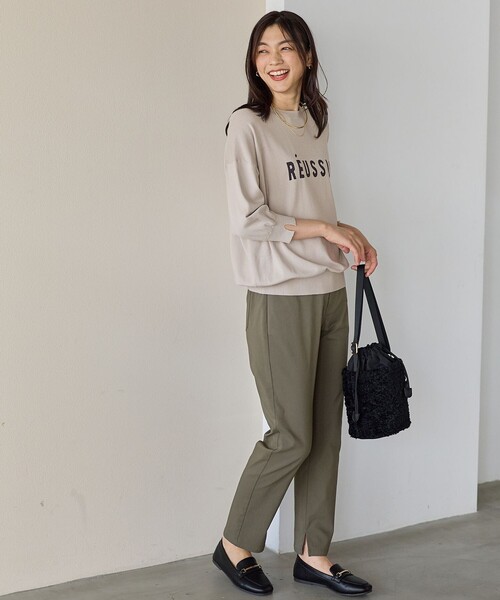 ANY(エニィ)の「【ウエストゴム】7days裏起毛テーパードパンツ(その他パンツ・レディース・グレー系/カーキ系/黄土色系/ブラック系・LARGE/MEDIUM/SMALL)」の6枚目の写真