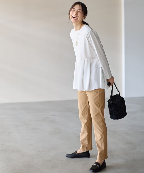 ANY(エニィ)の「【ウエストゴム】7days裏起毛テーパードパンツ(その他パンツ・レディース・グレー系/カーキ系/黄土色系/ブラック系・LARGE/MEDIUM/SMALL)」の10枚目の写真