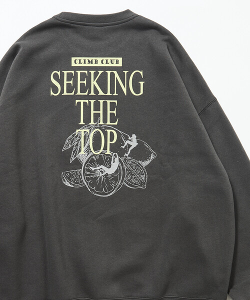 セール】限定展開 ビッグシルエット バックプリント クルーネック