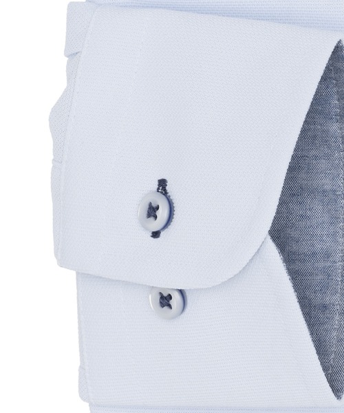 TOKYO SHIRTS(トウキョウシャツ)の「形態安定ノンアイロン ボタンダウン 長袖ストレッチビジネスワイシャツ(ビジネスシャツ・メンズ・サックスブルー・首回り39cm-裄丈80cm/首回り39cm-裄丈84cm/首回り41cm-裄丈82cm/首回り41cm-裄丈86cm/首回り42cm-裄丈82cm/首回り42cm-裄丈86cm/首回り43cm-裄丈82cm/首回り43cm-裄丈86cm/首回り37cm-裄丈80cm/首回り37cm-裄丈84cm)」の3枚目の写真