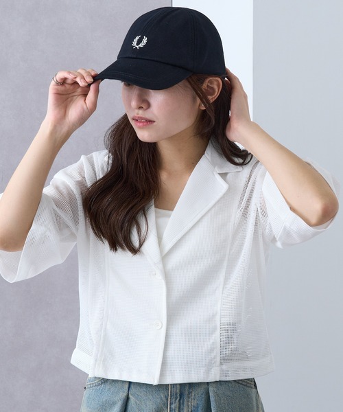 FRED PERRY(フレッドペリー)の「【FRED PERRY】PIQUE CLASSIC CAP HW2295(キャップ・レディース・ブラック系1/ミント/ネイビー/バーガンディー/グリーン/ネイビー系2/ブルー/オフホワイト/ブラック・FREE)」の13枚目の写真