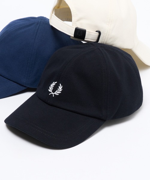 FRED PERRY(フレッドペリー)の「【FRED PERRY】PIQUE CLASSIC CAP HW2295(キャップ・レディース・ブラック系1/ミント/ネイビー/バーガンディー/グリーン/ネイビー系2/ブルー/オフホワイト/ブラック・FREE)」の21枚目の写真