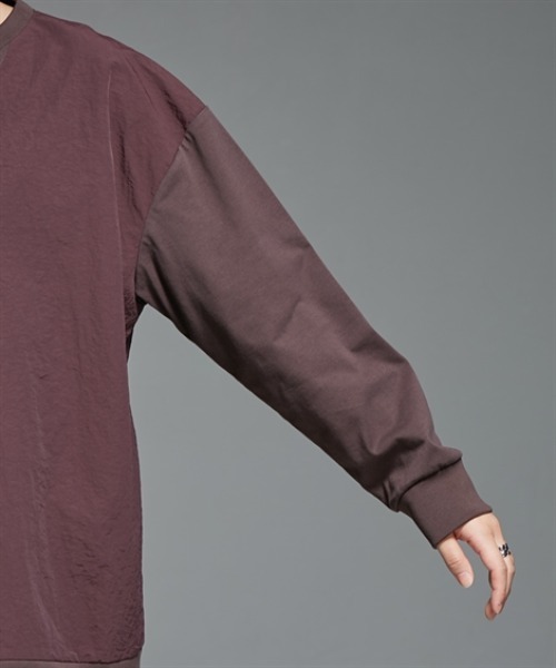 Soiunique（スワユニーク）の「異素材配色切替オーバーサイズ長袖プルオーバー ［Soiunique］（Tシャツ/カットソー・レディース・ブラウン系/ブラック系・L-XL/S-M）」の22枚目の写真