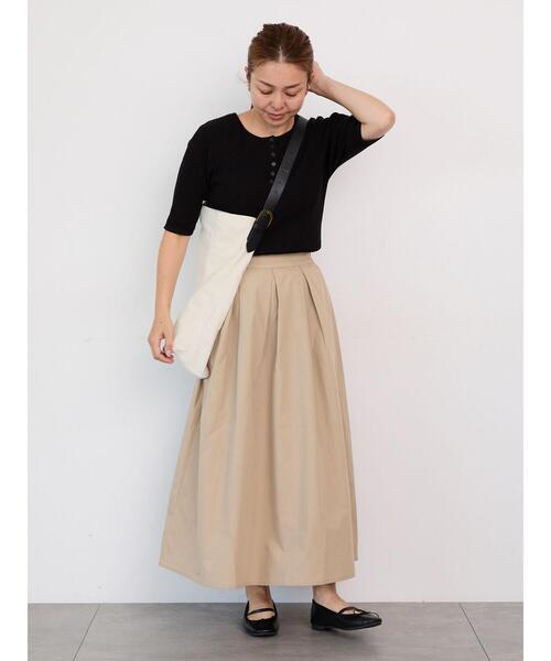 Lugnoncure（ルノンキュール）の「【選べる着丈】タイプライタースカート（スカート・レディース・グレー/ベージュ/ブラック/カーキ・ﾌﾘｰ(M)/ﾌﾘｰ(L)）」の5枚目の写真