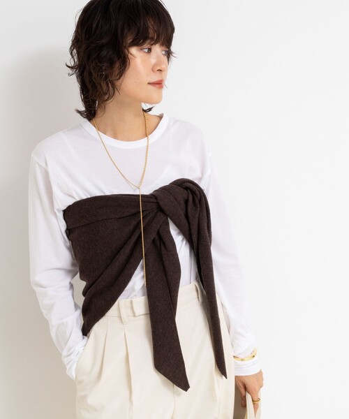 手洗い可能》カシミヤ混三角ストール（ニット/セーター）｜NOLLEY'S