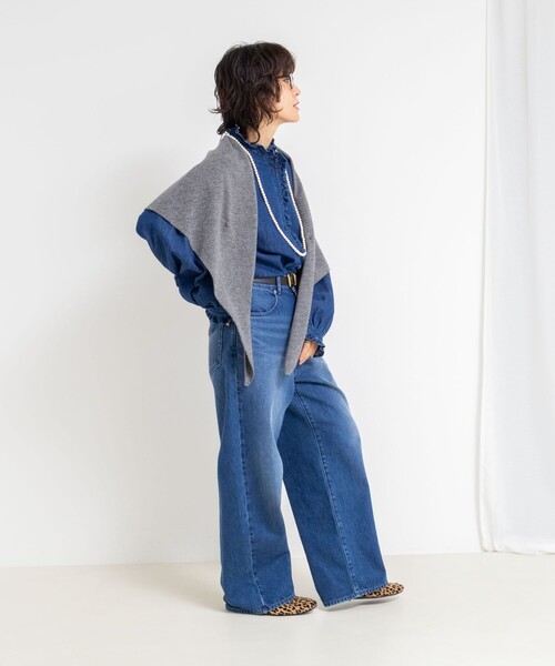 手洗い可能》カシミヤ混三角ストール（ニット/セーター）｜NOLLEY'S