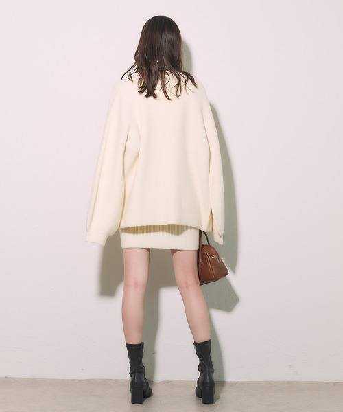 fupel(フぺル)の「choker melange knit setup / チョーカー付きメランジニットセットアップ(アンサンブル・レディース・ベージュ/アイボリー/グレー・FREE)」の17枚目の写真