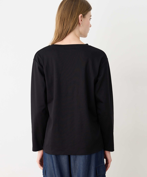 LE SOUK HOLIDAY(ルスークホリデー)の「刺しゅうロングTシャツ【綿100%】(Tシャツ/カットソー・レディース・ブラック/オフホワイト・M/L)」の8枚目の写真