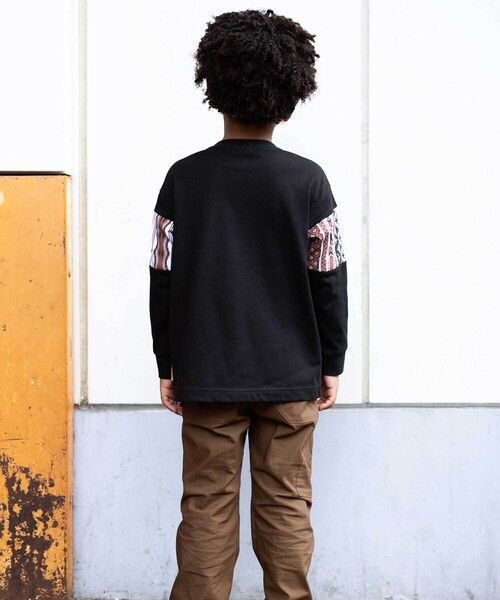 WASK(ワスク)の「ネイティブ柄プリントTシャツ(110~160cm)(Tシャツ/カットソー・キッズ・ベージュ/ブラック・150cm/160cm/140cm/130cm)」の7枚目の写真