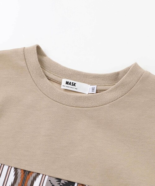 WASK(ワスク)の「ネイティブ柄プリントTシャツ(110~160cm)(Tシャツ/カットソー・キッズ・ベージュ/ブラック・150cm/160cm/140cm/130cm)」の12枚目の写真