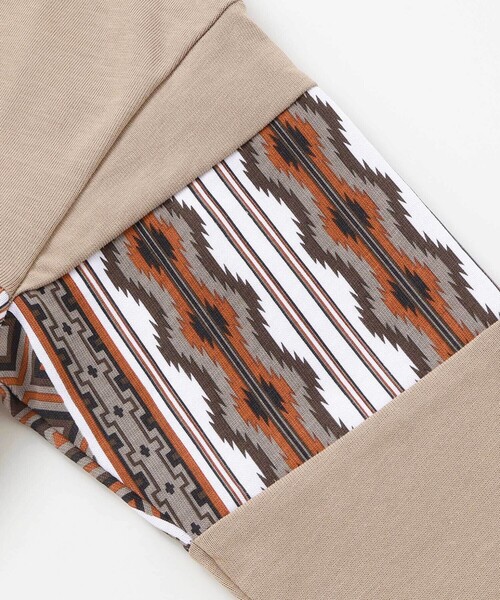 WASK(ワスク)の「ネイティブ柄プリントTシャツ(110~160cm)(Tシャツ/カットソー・キッズ・ベージュ/ブラック・150cm/160cm/140cm/130cm)」の15枚目の写真