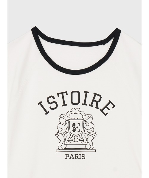 EIMY ISTOIRE(エイミーイストワール)の「バリエプリントぺプラムTシャツ(Tシャツ/カットソー・レディース・その他8/ホワイト/ブラック・F)」の11枚目の写真