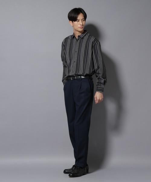 1タックテーパードパンツ　濃紺　XS 1タックテーパードパンツ 濃紺 XS