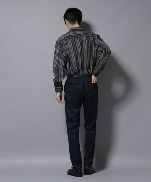 セール】微起毛1タックテーパードパンツ（スラックス）｜NANO universe