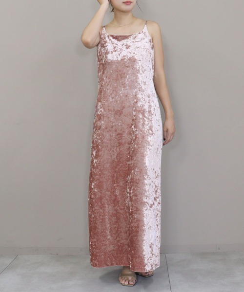 DONOBAN(ドノバン)の「【ANDRESD】curved square velour dress 結婚式 ワンピース パーティードレス オケージョンドレス お呼ばれ 二次会 成人式 同窓会(ドレス・レディース・グレー/ピンク/グリーン/ブラック系その他/ネイビー系・S/M/L)」の22枚目の写真