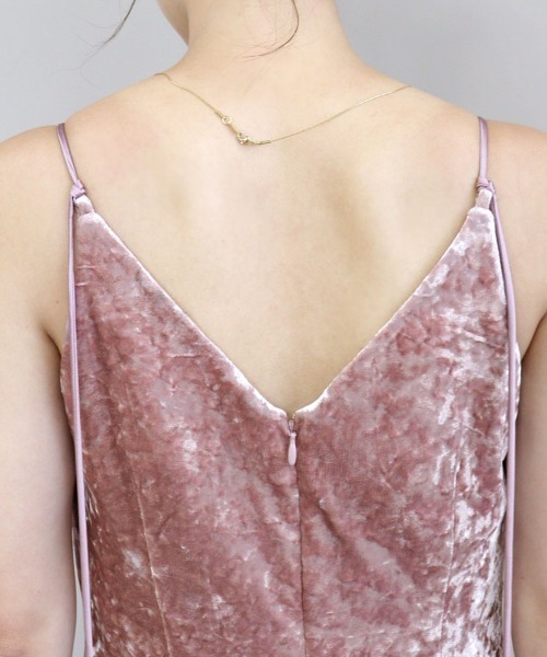 DONOBAN(ドノバン)の「【ANDRESD】curved square velour dress 結婚式 ワンピース パーティードレス オケージョンドレス お呼ばれ 二次会 成人式 同窓会(ドレス・レディース・グレー/ピンク/グリーン/ブラック系その他/ネイビー系・S/M/L)」の10枚目の写真