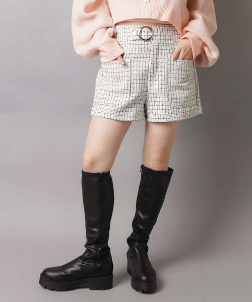 SPINNS（スピンズ）の「ツイードショートパンツ/ベルト（その他パンツ・レディース・ブラック/ホワイト・ONESIZE）」の13枚目の写真