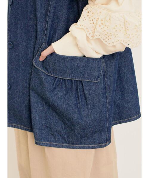 Samansa Mos2（サマンサ モスモス）の「デニム/ツイルクルーネックベスト（ベスト・レディース・ブラック/ブルー/ブラウン・F）」の21枚目の写真