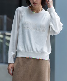 Munich | 12GG天竺編みソフトニットロゴ刺繍プルオーバー(ニット/セーター)