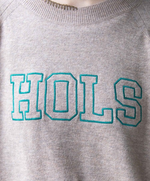 Munich（ミューニック）の「12GG天竺編みソフトニットロゴ刺繍プルオーバー（ニット/セーター・レディース・ホワイト/チャコールグレー/ベージュ・FREE）」の8枚目の写真