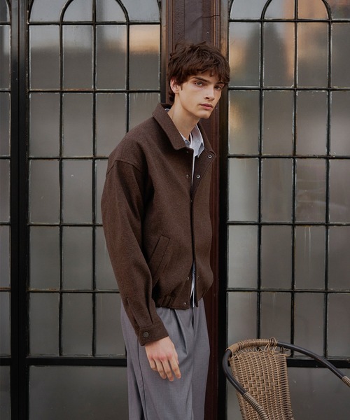 simple melton button jacket/シンプルメルトンボタンジャケット