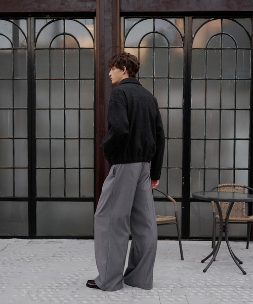 Regen Glanz（レーゲングランツ）の「simple melton button jacket/シンプルメルトンボタンジャケット（ブルゾン・メンズ・ブラック/ブラウン・SMALL/MEDIUM/LARGE）」の7枚目の写真