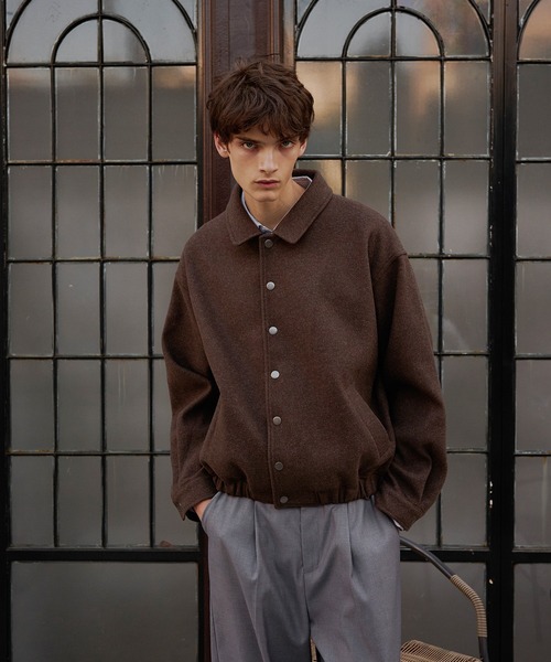 simple melton button jacket/シンプルメルトンボタンジャケット