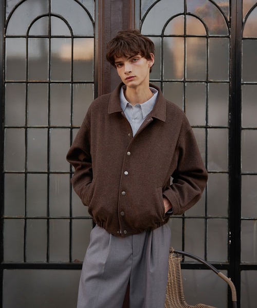 simple melton button jacket/シンプルメルトンボタンジャケット