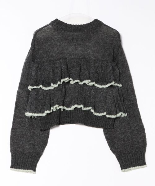 esutoreja（エストレジャ）の「バイカラーフリルニット（ニット/セーター・レディース・ブラウン/チャコール/アイボリー・FREE）」の18枚目の写真