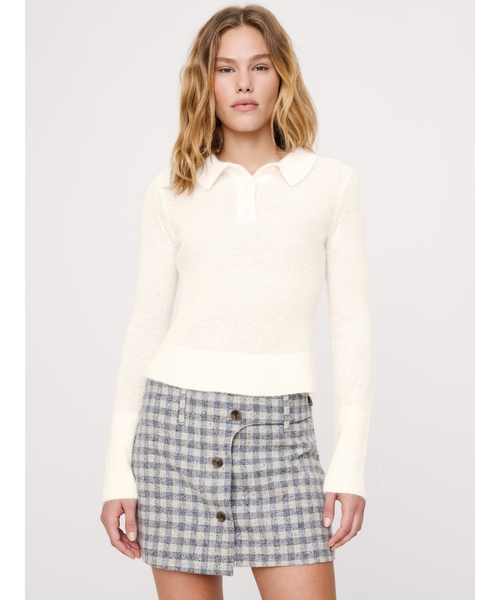 Banana Republic（バナナリパブリック）の「イタリアン アルパカ ブレンド ニットポロ（ニット/セーター・レディース・ブラウン/レッド系その他/ホワイト/ブルー・M/XS/L/S）」の2枚目の写真