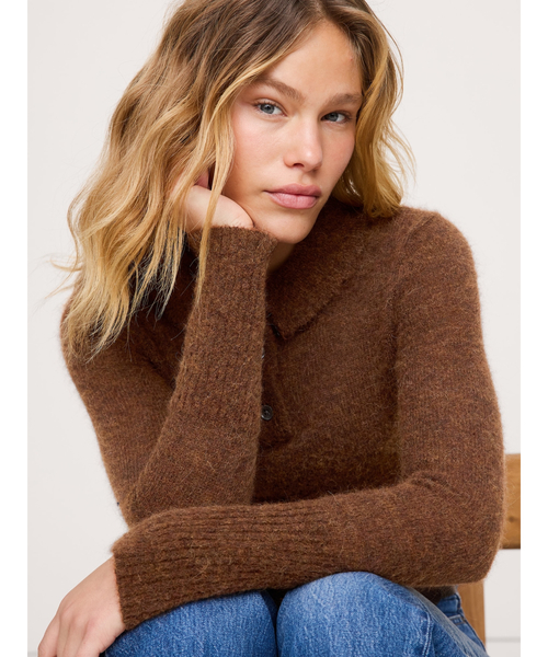 Banana Republic（バナナリパブリック）の「イタリアン アルパカ ブレンド ニットポロ（ニット/セーター・レディース・ブラウン/レッド系その他/ホワイト/ブルー・M/XS/L/S）」の11枚目の写真